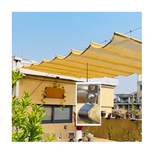 Multi-Purpose UV Block Outdoor Canopy Cover, Porch Retractable Wave Sun