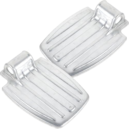 ROMISBABA Reposapiés Metálico para Silla de Ruedas Orificio de 19 CM Par de Pedales Resistentes y Estables Accesorio de Repuesto Compacto para Movilidad y Uso en Salud y Hogar