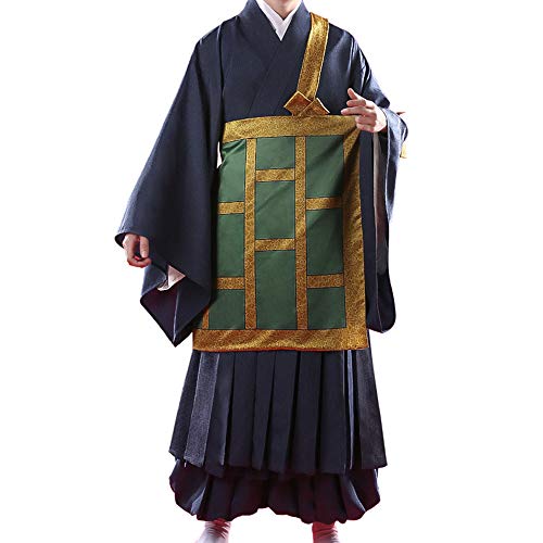 DUBY 呪術廻戦 夏油 傑 コスプレ衣装 げとう すぐる cosplay 袈裟付き ピアス付き じゅじゅつかいせん 呪術高専 制服 コスチューム 部活 舞台装 演出服 ハロウィン イベント仮装 撮影 祭り (L)