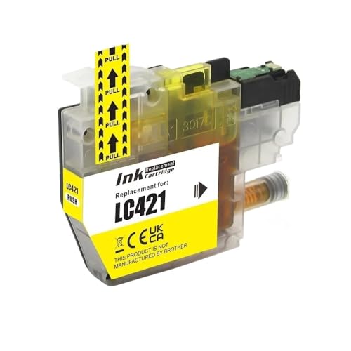 Cartouche LC421 compatible jaune idéale pour les devoirs des enfants et le télétravail