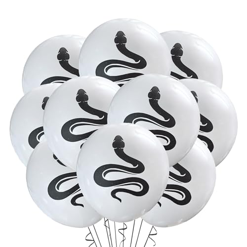 Malayan Products Snake Balloons 12 Count Latex, Serpent Birthday Decorations Event Supply, 12 Inch Standard Size