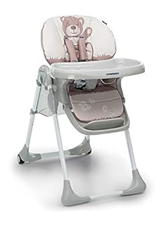 Foppapedretti Seggiolone Meeting, bambini da 6 mesi a 3 anni (fino a 15 Kg), Seduta/Poggiapiedi/Schienale Regolabili, Cesto Porta Oggetti, Stabile e Confortevole, con Imbottitura Lavabile, Teddy