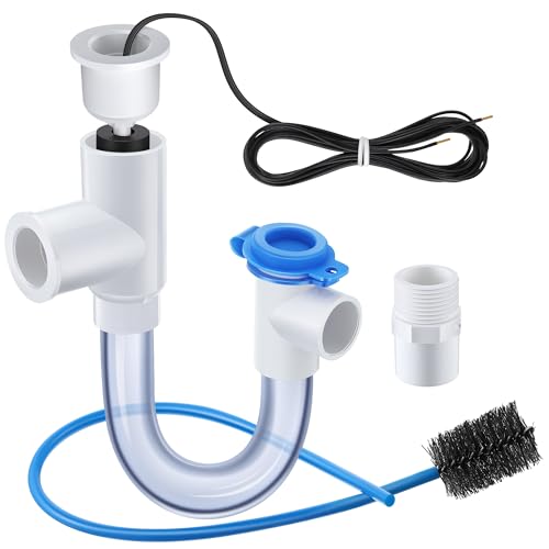 Feekoon 1 Pack 3/4 Condensate Trap with Built in Overflow Switch(White)