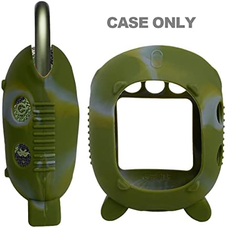 JCHPINE Silicone Cover Case for JBL Clip 4 Portable Bluetooth Speaker, Protective Carrying Case for JBL Clip 4 Portable Bluetooth Speaker Stand Up Holder (Squad Green)