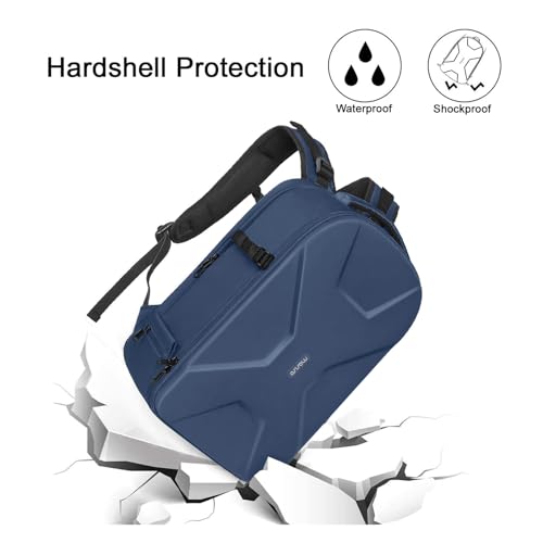 Image of MOSISO Camera Backpack, Photography Camera Bag 15-16 inch Waterproof Hardshell Case with Tripod Holder&Laptop Compartment