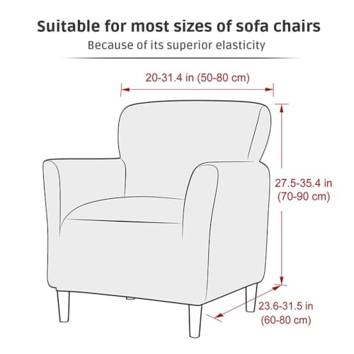 Funda de sofá elástica 1 plaza antideslizante protector ajustable de muebles 4