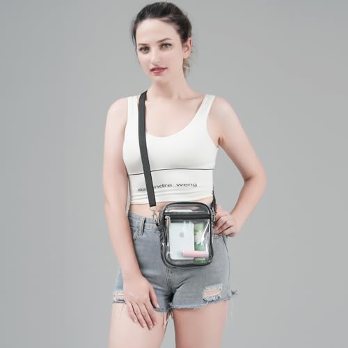 COVAX Clear Crossbody Purse Bag, Stadium Approved for Concerts, Festivals2