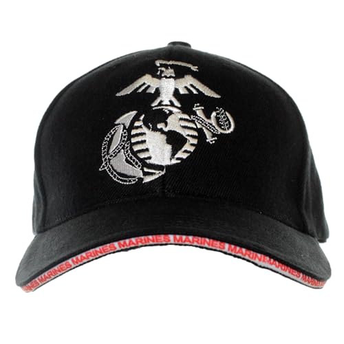 Gorra Militar U.S. Marines Negra con Águila Ajustable miniatura 1