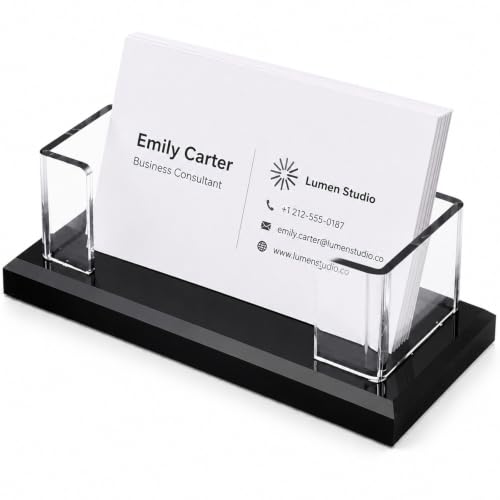 Desktop Business Card Holder Clear Acrylic Business Card Display