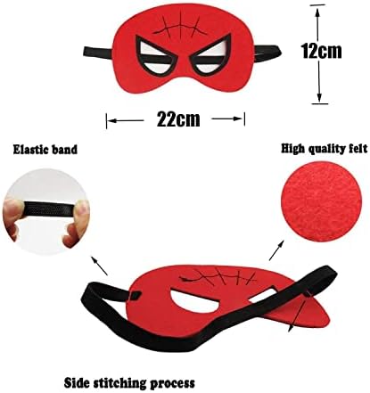 LATERN 32Pcs Superhero Felt Masks, Children Masks Super Hero Party Mask Party Bag Fillers Dress Up Mask for Cosplay Party Masquerade Birthdays Superhero Theme Party Favors Supplies