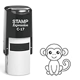 stampexpression - Monkey Self Inking Rubber Stamp - Black Ink (A-61984)