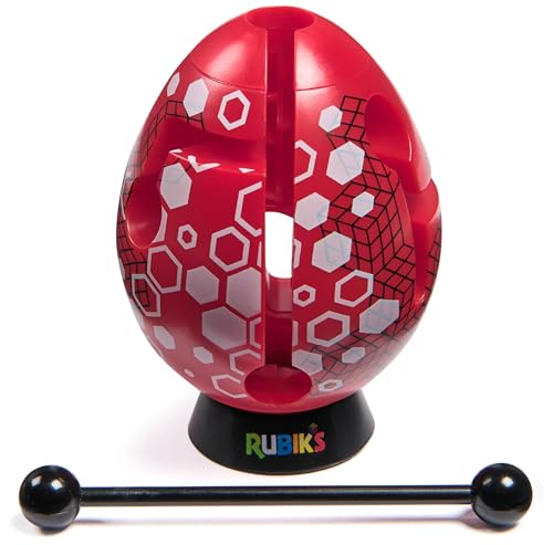 Rubik’s Smart Egg, Ei-Labyrinth mit Stab, Geduldsspiel: Bring den Stab durchs Labyrinth, trainiere Konzentration und Geschicklichkeit, Sortierung - Zufallsauswahl, geeignet ab 6 Jahren