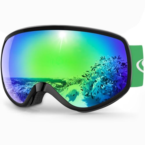 [Findway] スキーゴーグル キッズ スノーゴーグル 子供用 メガネ対応 OTG 曇り止め 広視野球面レンズ着脱可能 防風/防雪/紫外線防止 キッズスポーツ用ゴーグル 軽量と耐衝撃 適用3-14歳ボーイズガール