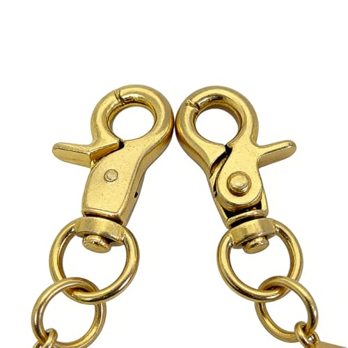 Image of PINKPIN Unisex Dice Pants Wallet Chain with Dice for Jeans, Wallets, and Belts, Punk Rock and Casual Streetwear Clothing Accessories Gold