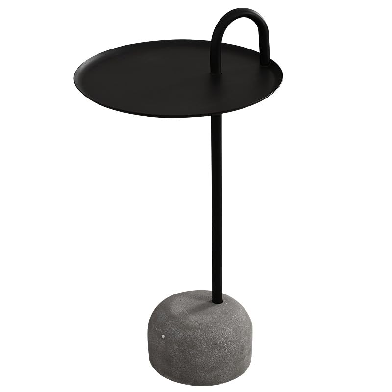 Sofa Small Size Movable Coffee Table Living Room Home Iron Retro Bedside Small Round Table Creative Cement Side Table Sofas for Living Room