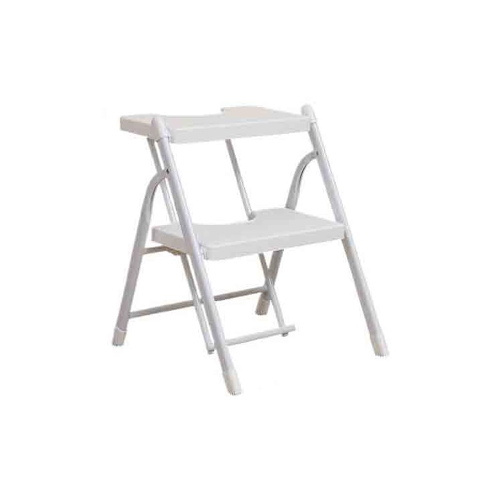step ladder 2/3 Step Household Folding Ladder Multifunctional Small Indoor Decoration Ascending for warehouse(White,Small)
