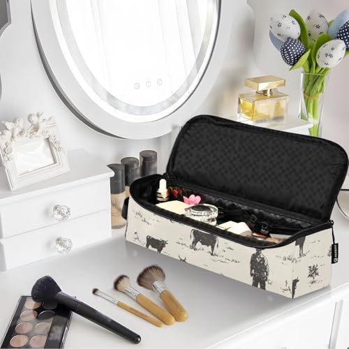 Bolsa de viaje para herramientas de cabello con almohadilla resistente al calor, impermeable, organizador para planchas y rizadores de viaje miniatura 7