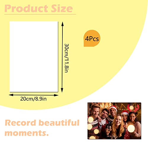 4 Stück Sublimation Metall Foto blanko Aluminium Fotoschilder Sublimationsrohlinge für Machen Foto Blank Wanddekoration Thermische Übertragung DIY Druck
