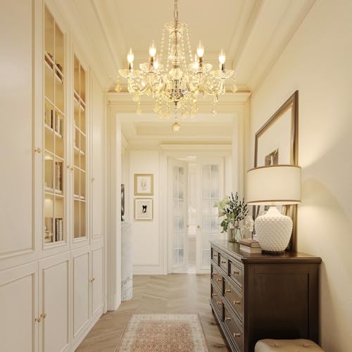 Crystal Chandelier Light Fixture, Modern K9 Crystal Chandelier Dining Room Light Fixture, Crystal Pendant Ceiling Light for Bedroom Modern Lighting Fixture for Living Room Kitchen Island Hallway by ANJIADENGSHI - Image 2