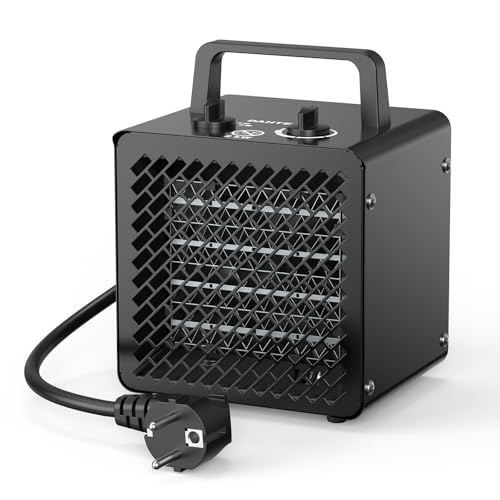 DAHTEC Keramik Heizlüfter 2000 Watt Klein Heizstrahler Bauheizer Bautrockner mit Thermostat & 3 Heizstufen Heizgebläse für Bad, Tisch und Innenbereich DAHTEC Keramik Heizlüfter 2000 Watt Klein Heizstrahler Bauheizer Bautrockner mit Thermostat & 3 Heizstufen Heizgebläse für Bad, Tisch und Innenbereich