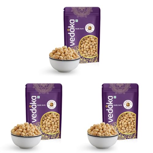 Image of Amazon Brand - Vedaka Premium Dried Hazelnuts | 250G | Natural And Ideal For Snacking (Pack of 3)