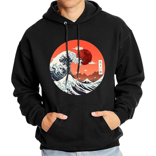 An Interesting Graphic Design Men's Art Street Style Hoodie Black2