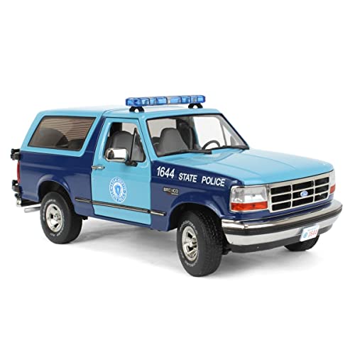 Greenlight 1/18 Massachusetts State Police 1996 Ford Bronco XLT miniatura 2