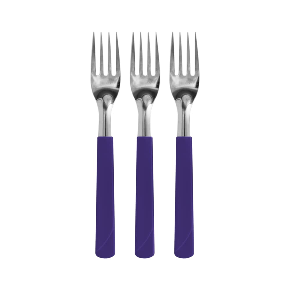 Simonaggio T-252/3 Troia Fork 3 Piece Flatware, Stainless Steel, Purple