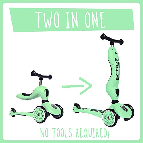 Image of Scoot & Ride 2-in-1 Ride-On & Stand Kids Scooter, Ages 1 to 5, Highwaykick 1, Kiwi