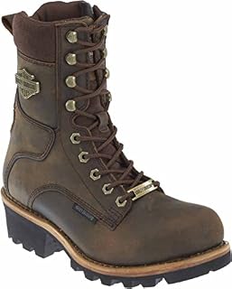 Harley-Davidson Men's Tyson 7.5-Inch Motorcycle Boots D96100. (Brown, 12)
