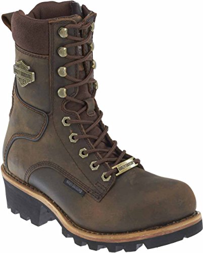 Harley-Davidson Men's Tyson 7.5-Inch Motorcycle Boots D96100. (Brown, 12)