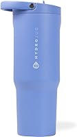 Vista 23 de HydroJug Sport Botella de acero inoxidable con popote, aislada al vacío, de 20 onzas, a prueba de fugas, diseño ergonómico, reutilizable, apta