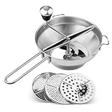 Passiergerät - Passiermühle Aus Edelstahl Mit 3 Filtern, Einfaches Mahlen, Kartoffelstampfer, Kann Zur Herstellung Von Ketchup, Apfelmus, Püree, Kartoffelpüree, Marmelade Verwendet Werden