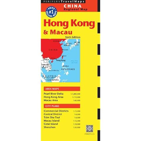 Hong Kong & Macau Travel Map Sixth Edition (Tuttle Travel Maps) Cover