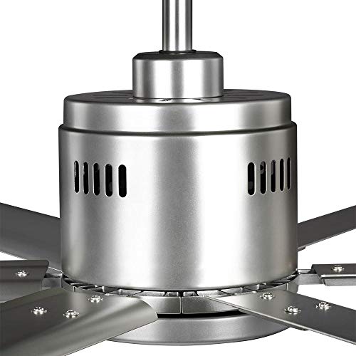 Hubbell Lighting Dual Mount Ceiling Fan 72 In. Indoor/Outdoor Nickel Wall Control #TOP2