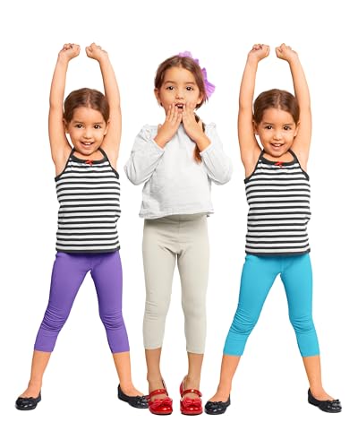 Image of NIK & KNIT Premium Stretchable Plain Capri Leggings for Girls /Kids | Night Wear | Leggings /Capris (Top /T-Shirt NOT Included)