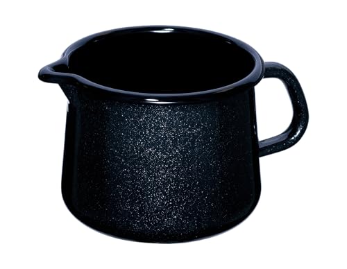 RIESS 0672-009 Nouvelle- Black Magic Extra Forte, diametro 12 cm, altezza 10,8 cm, contenuto 1 litro, smaltato, nero, induzione