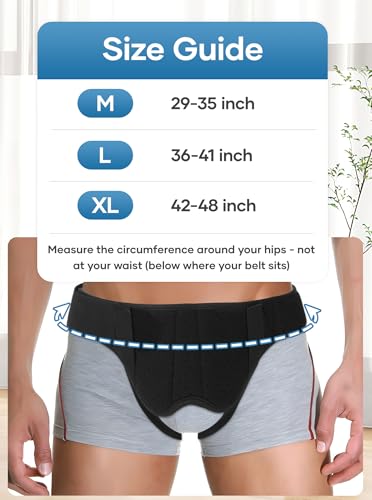 Faja para hernia para hombre y mujer, soporte ajustable XL miniatura 6