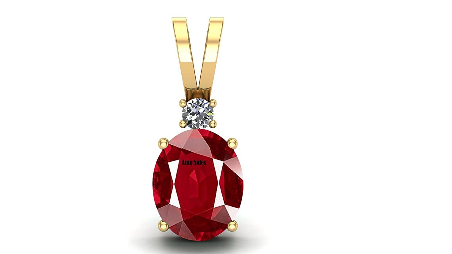 anuj sales Ruby Pendant/Locket 15.00 Carat Certified Burma Ruby Astrological Purpose Panchdhatu Gold Plated Pendant Locket for Men and Women (Ruby)-picture-46