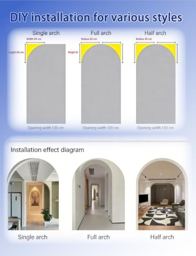 Soportes de arco anti-deformación para molduras curvas fáciles de montar en casa 4