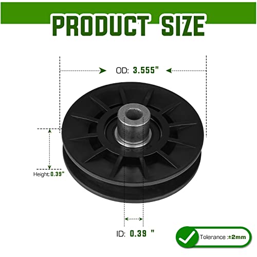 V-Idler Pulley For Craftsman Mower Drive V-Groove Idler Pulley For Husqvarna Craftsman Ayp Yt3000 Yet4000 4500 Gt6000 Yth21K46 Lawn Mower With 42" 54" Deck, Replace 532194326 2 Pack #TOP2