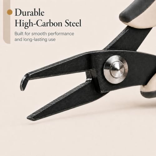 Image of Beaditive Split Ring Pliers for Jewelry Making & Beading, High-Carbon Steel, 5-Inch