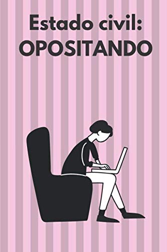 LIBRETA PARA OPOSITORA Libreta motivadora para personas que están opositando Diario de apuntes Bloc de notas Cuaderno de rayas horizontales 120