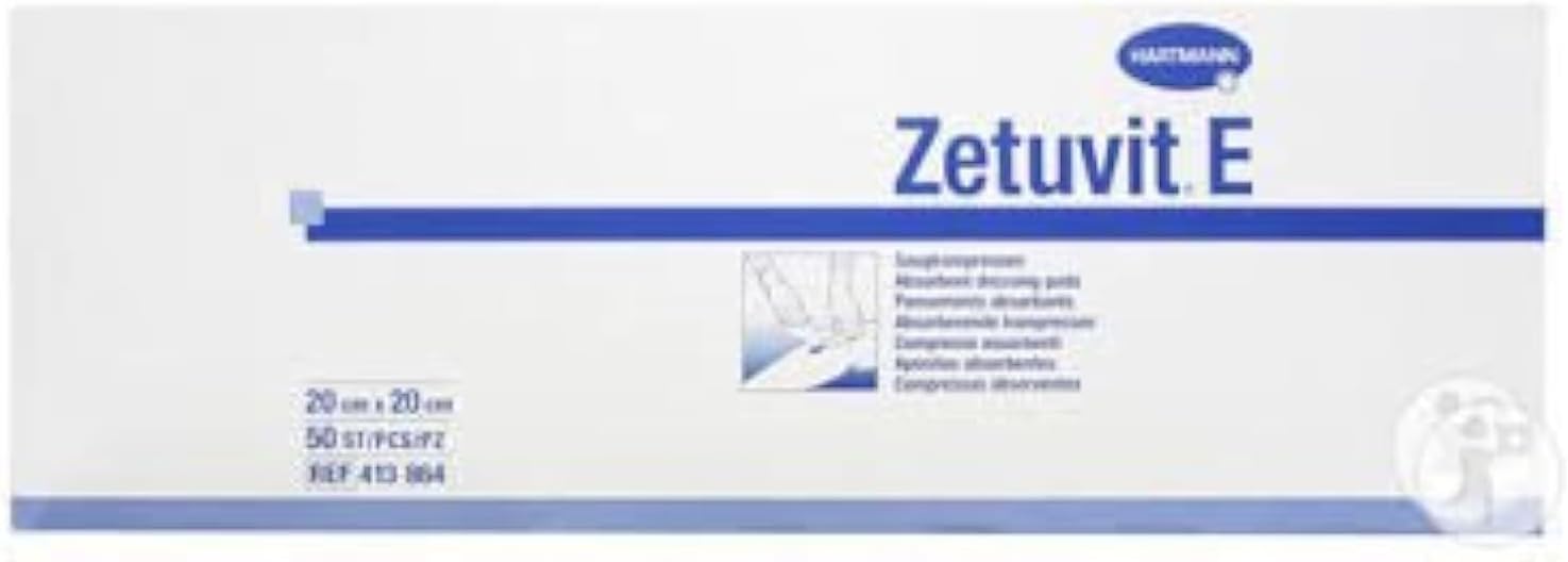 Hartmann Zetuvit E Sterile Absorbent Dressing Pads, 20cm x 20cm, Pack of 15