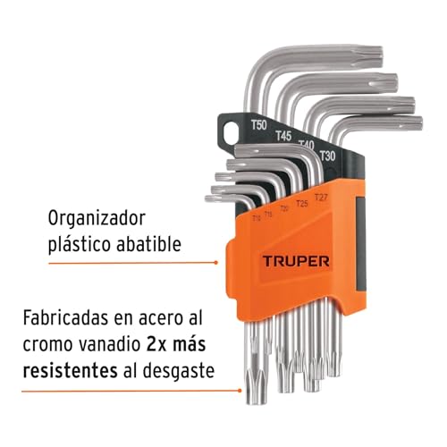 Llave torx con agujero 8 llave torx con agujero marca TRUPER (2)