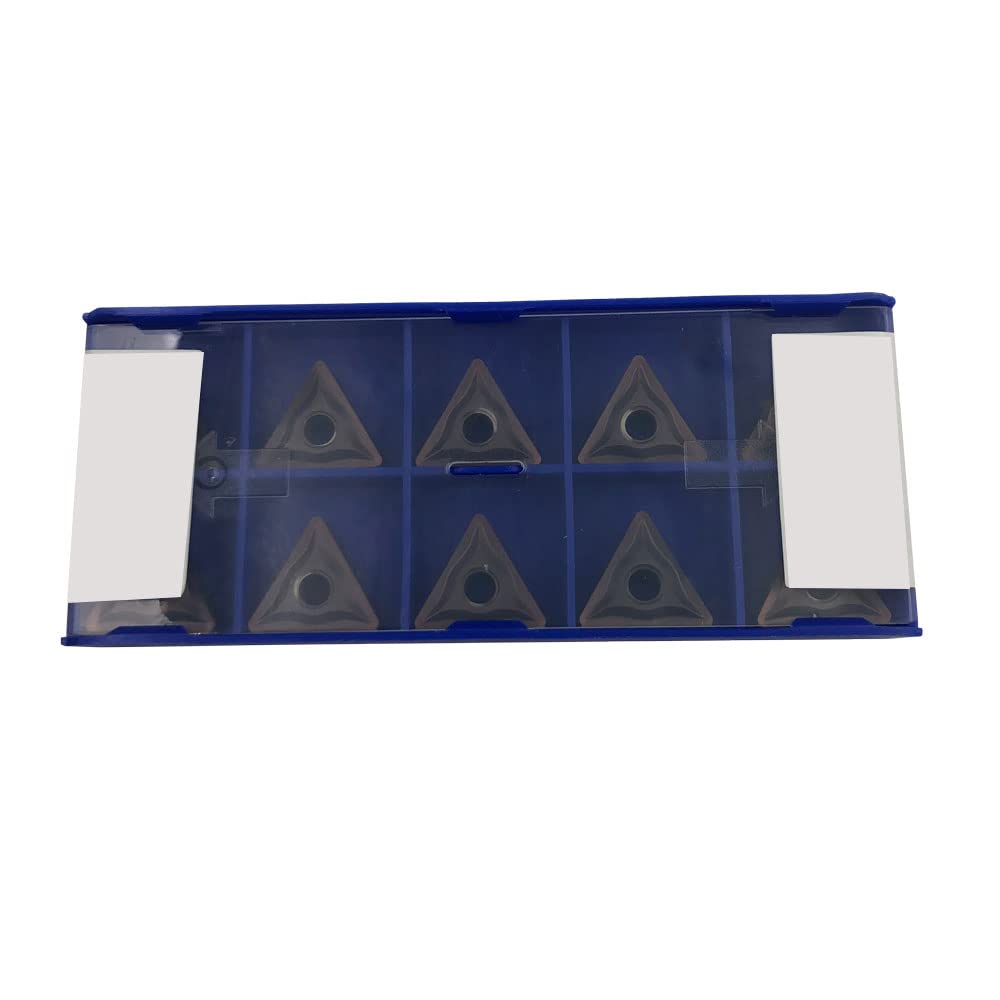 GBJ TNMG332 -EF TNMG160408 205 Carbide Turning Inserts TICN + AL2O3 Coating Lathe Carbide Inserts for Processing Steel Finishing and Semi-Finishing Rough Processing (10pcs TNMG332-205)