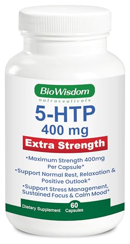 5htp 400mg Capsules Per Vegetarian Pill Extra-Strength Max Dose 5 htp Supplement. Sleep Positive Outlook Calmness Cognition. 1 Pill is 400mg 5-htp Supplement and 2 Pills is 800mg htp5