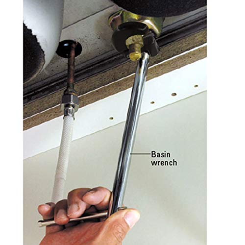 HAUTMEC Basin Wrench Capacity of 3/8-Inch to 1-1/4-Inch, 10-Inch Reach PL0024