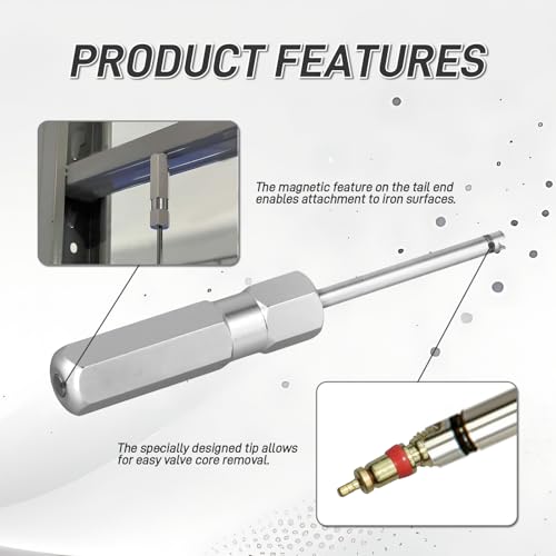 Image of SOMUCH Valve Core Removal Tool, Avoid TPMS Damage, Compact Tire Valve Stem Puller for Schrader Valves, Car and Motorcycle Tire Installation and Removal Accessories