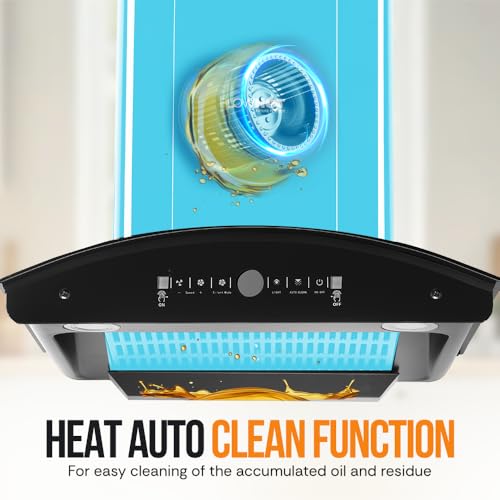 Image of BLOWHOT 60cm 1750 m /h Powerful BLDC Motor Kitchen Chimney With Motion Sensor & Touch Control, Installation Kit, Filterless, Autoclean, 9-Speed Control, 15-Year Warranty (ERICA S BAC MS)